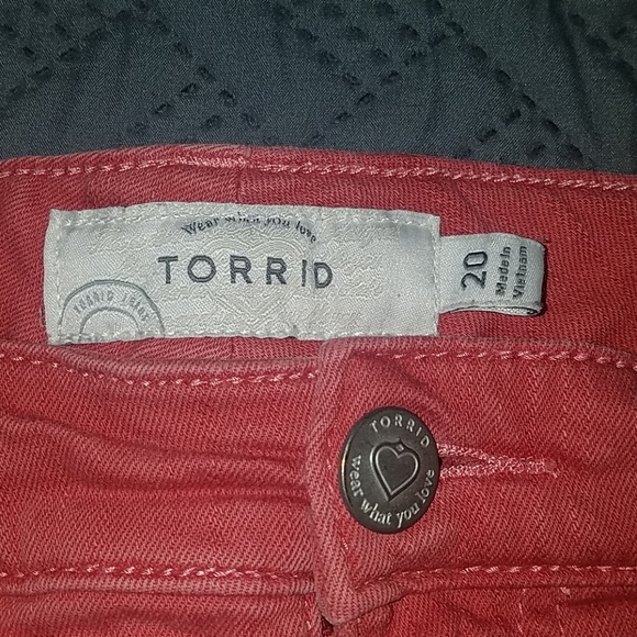 Torrid Red Denim Jeans - Picture 4 of 8